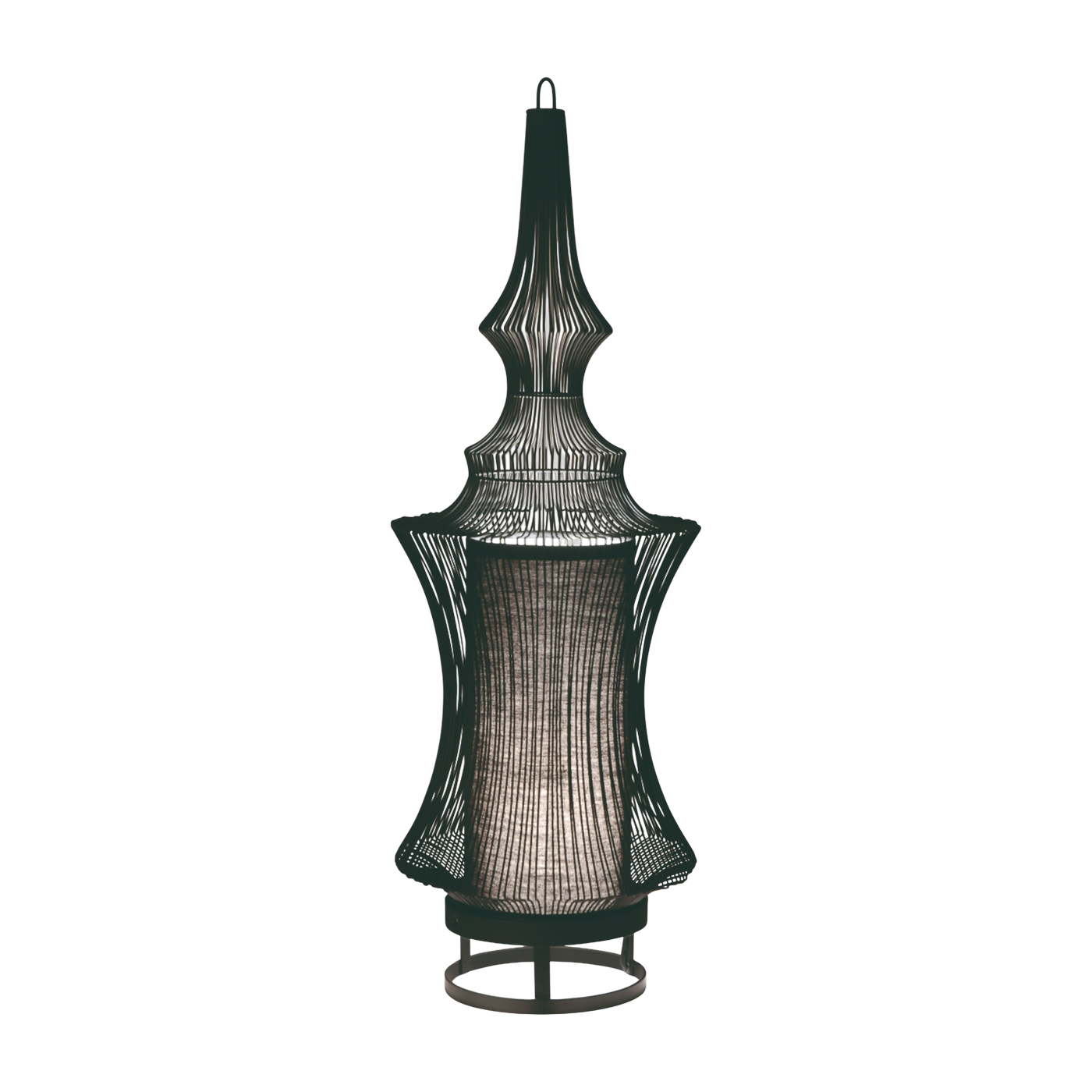 Lampe en métal noir 36x62cm Tibet - Forestier