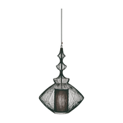 Black metal pendant lamp 36cm Opium - Forestier