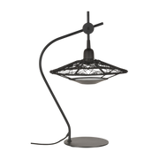 Weaving lamp in cotton and black bamboo 58cm Carpa - Forestier