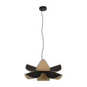 Lys 60cm black wooden pendant - Forestier