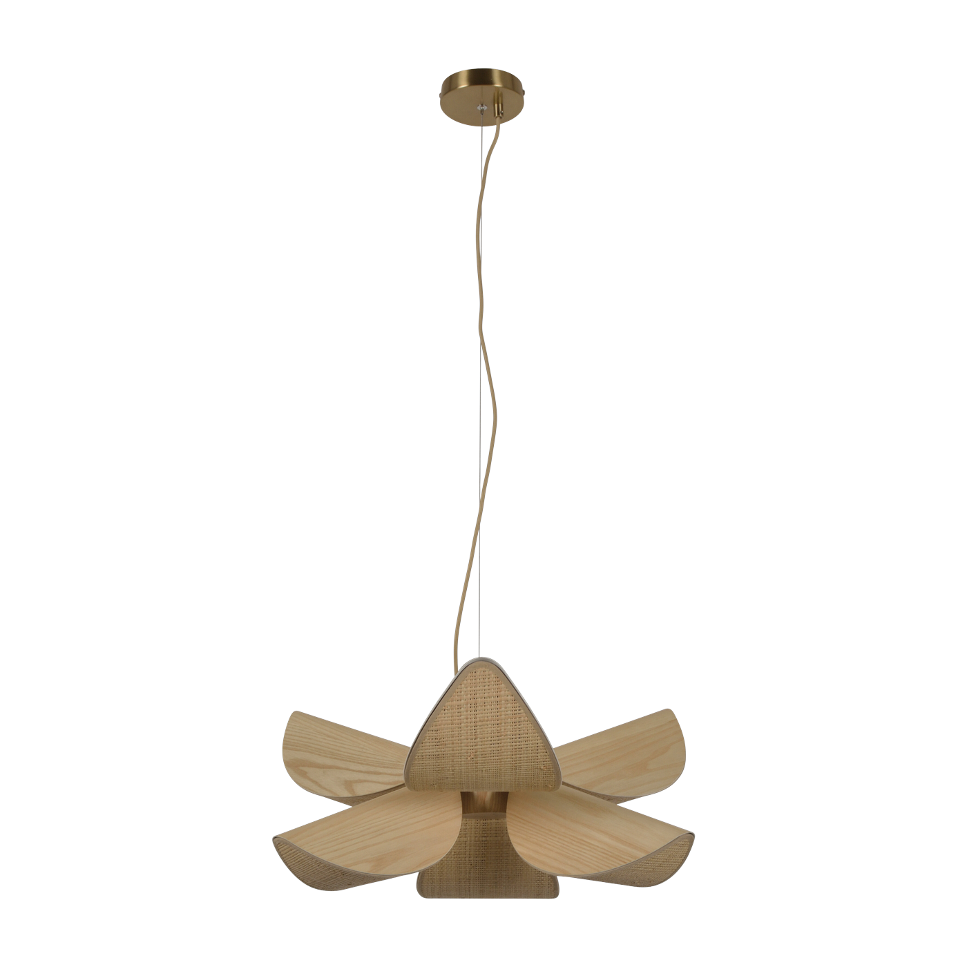 Lys 60cm natural wood pendant - Forestier