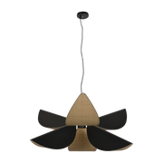 Lys 100cm black wooden pendant - Forestier