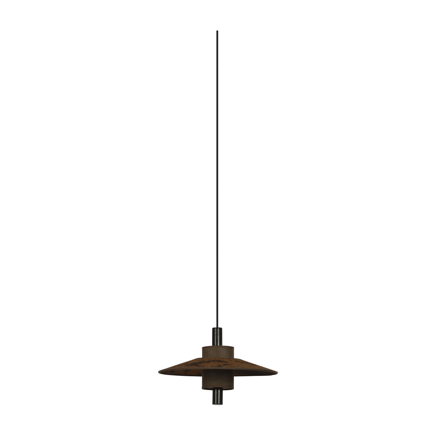 Thésée Lámpara colgante pantalla de tela terracota 38cm - Forestier