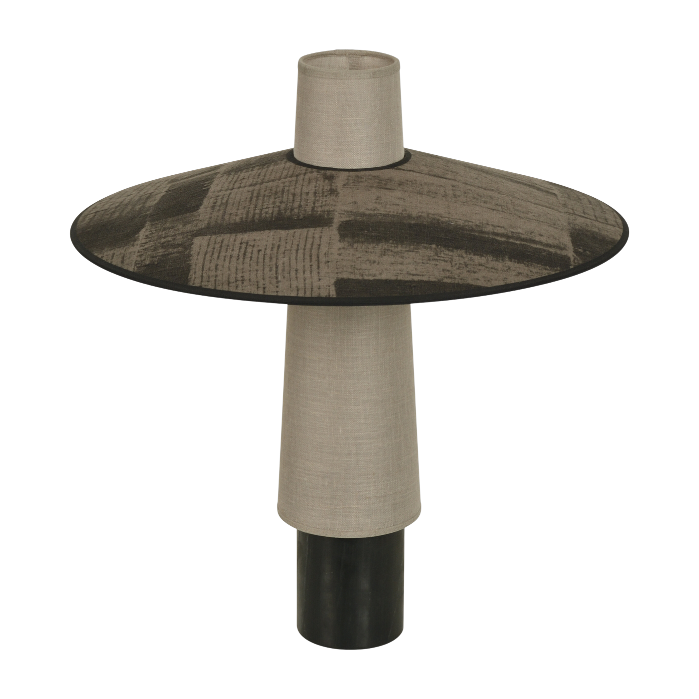 Lampe en tissu graphite 50cm Thésée - Forestier
