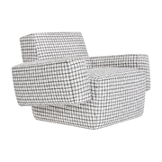 Lounge Sessel mit Armlehnen aus kariertem Stoff 85x102x72cm Hunk -. Hem