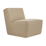 Fauteuil lounge en laine beige  85x63x72cm Hunk - Hem