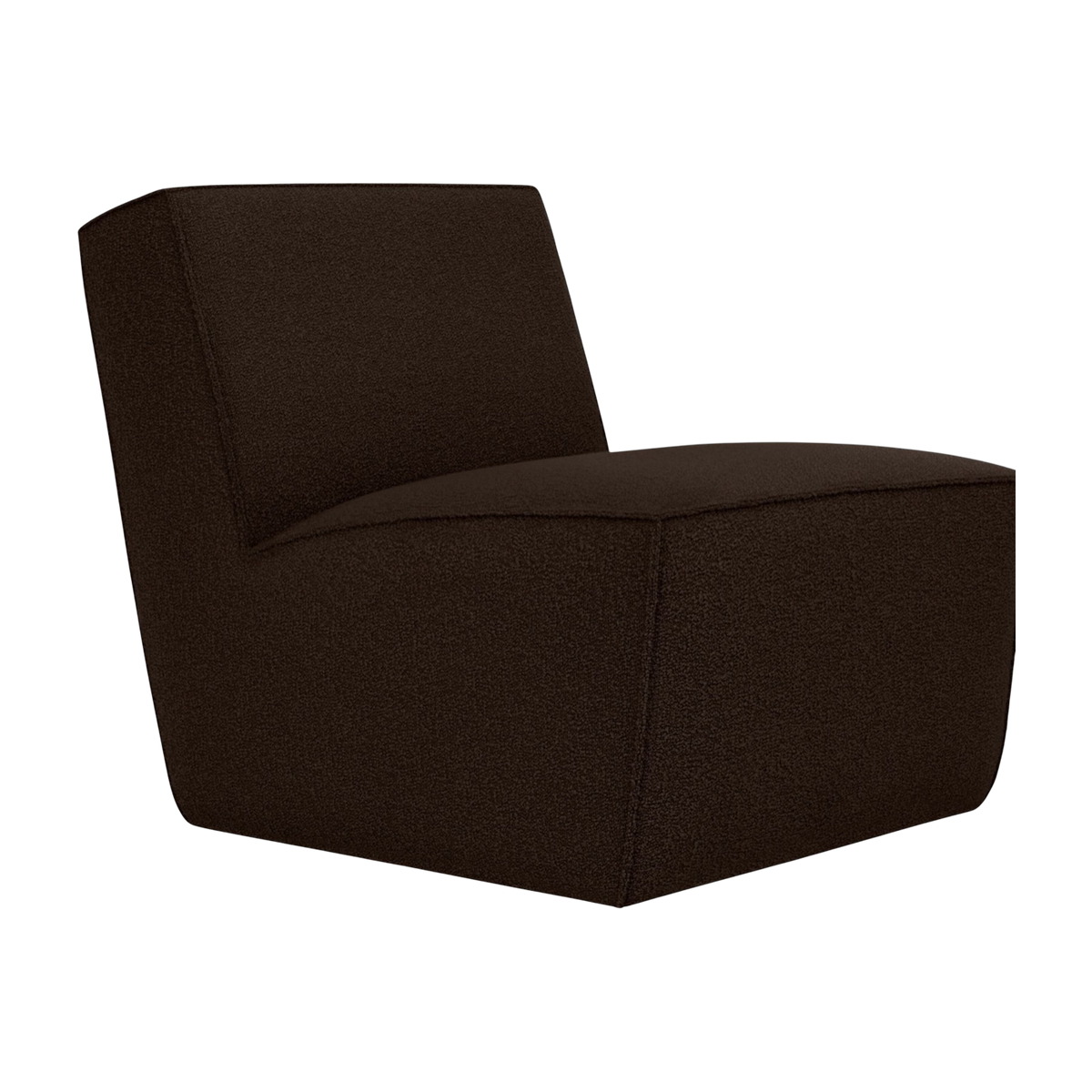 Sedia da salotto in lana color cioccolato 85x63x72cm Hunk - Hem
