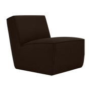 Fauteuil lounge en laine chocolat  85x63x72cm Hunk - Hem