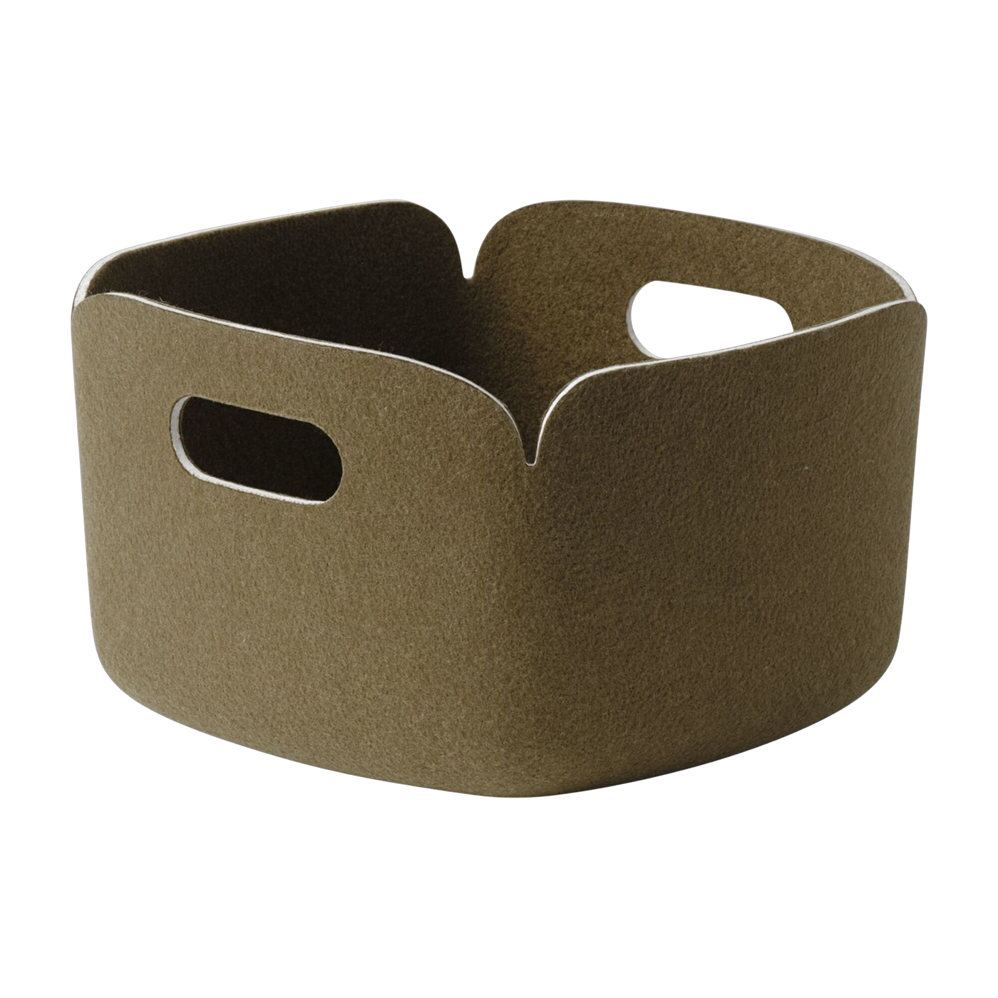 Restore Cestino quadrato in fibra riciclata marrone verde 28x28 cm - Muuto