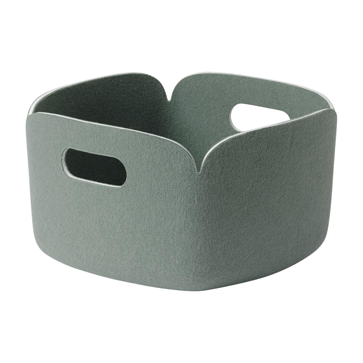 Restore Cestino quadrato in fibra riciclata verde polvere 28x28 cm - Muuto