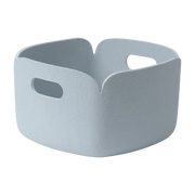 Light blue recycled fiber square basket 28x28cm Restore - Muuto