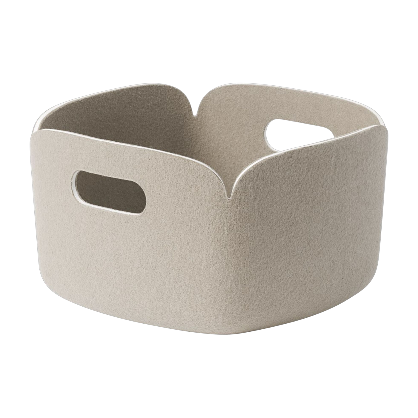 Restore Cestino quadrato in fibra riciclata beige sabbia 28x28 cm - Muuto