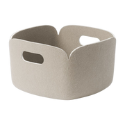 Restore Cesta cuadrada de fibra reciclada beige arena 28x28cm - Muuto