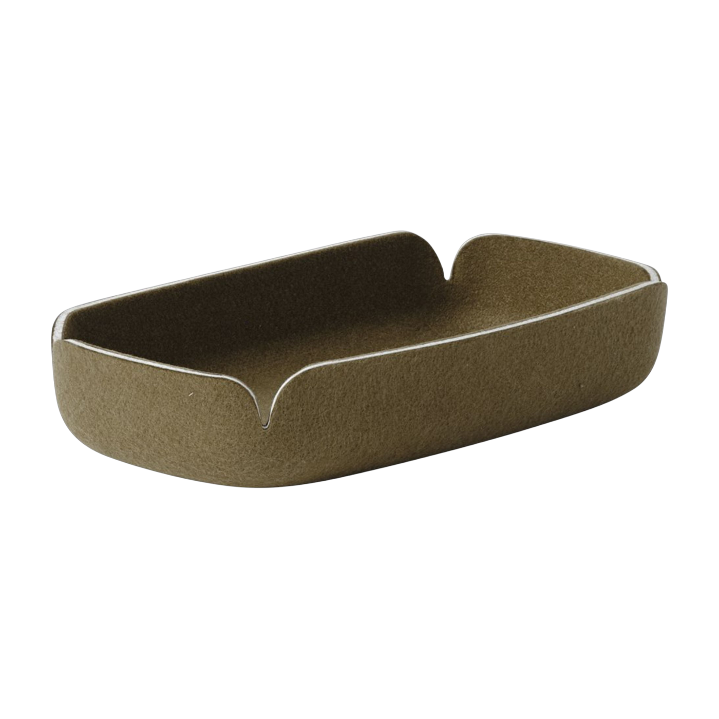 Plateau en fibres recyclées marron vert 28x15,5cm Restore - Muuto