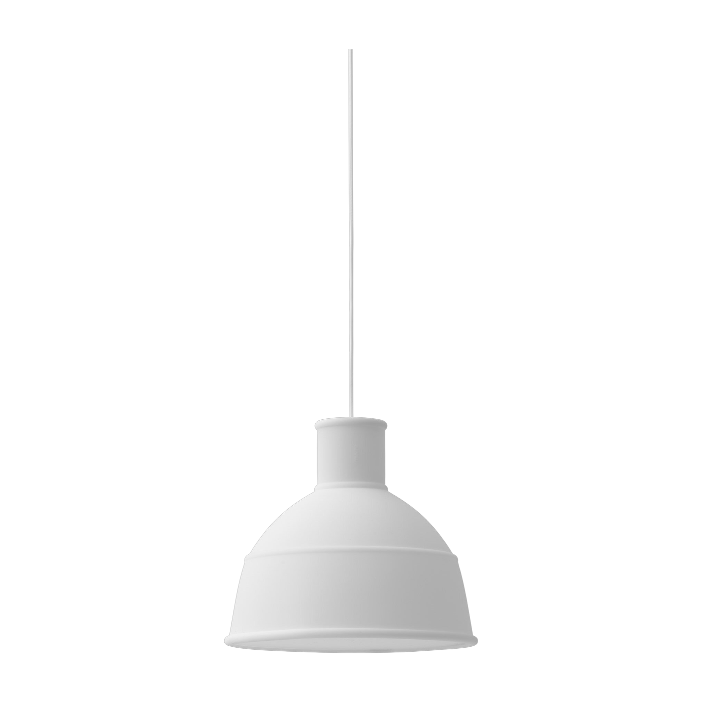 Unfold Lampada a sospensione in gomma siliconica bianca traslucida Muuto