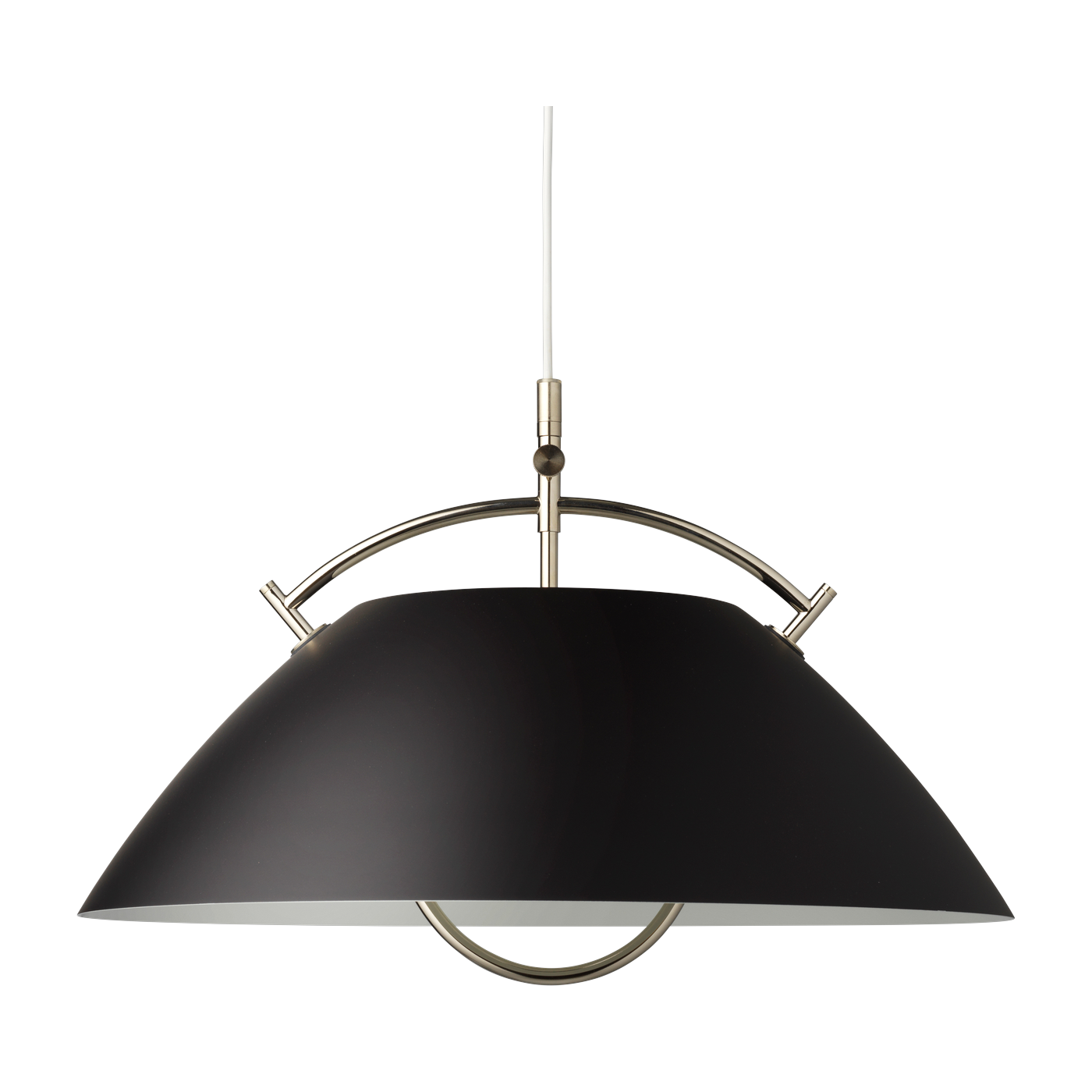 Hanging lamp in black and nickel painted aluminum 51cm HJW37 - Carl Hansen & Søn