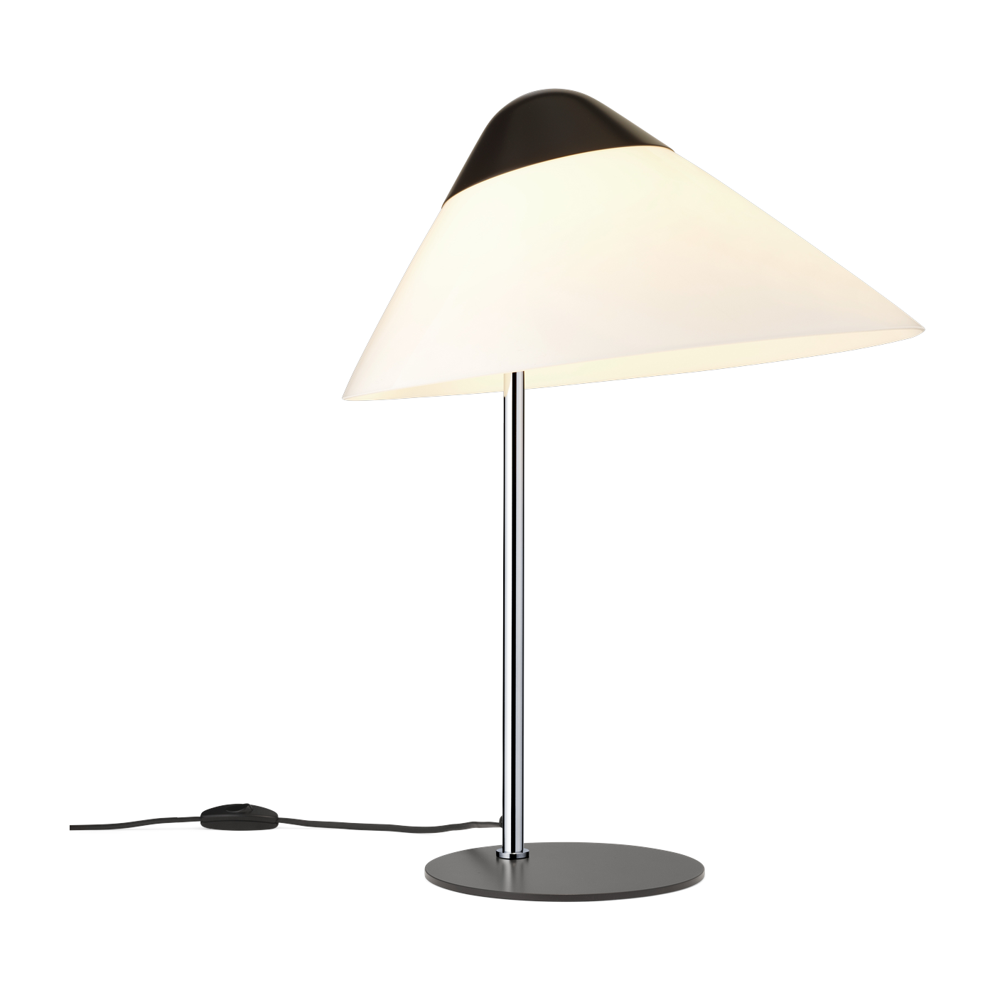 Table lamp in black steel and chrome 59cm HJW02 Opala - Carl Hansen & Søn