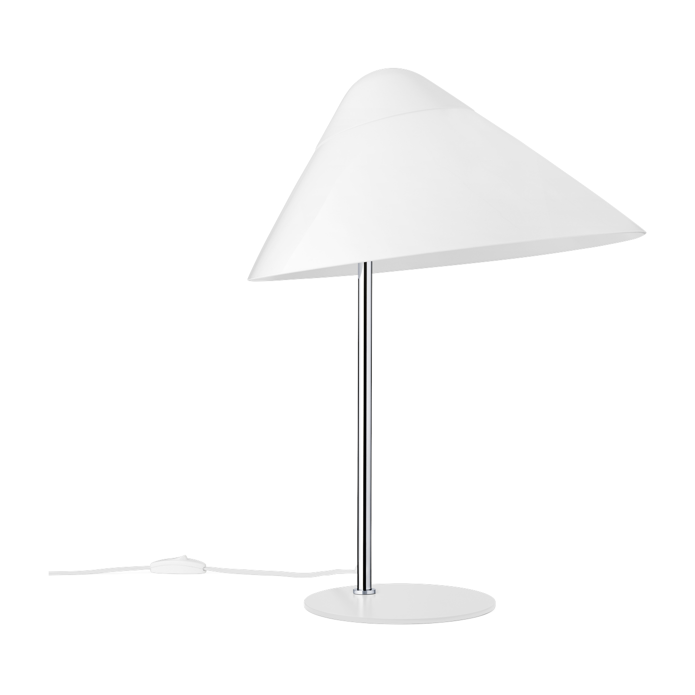 Table lamp in white steel and chrome 59cm HJW02 Opala - Carl Hansen & Søn