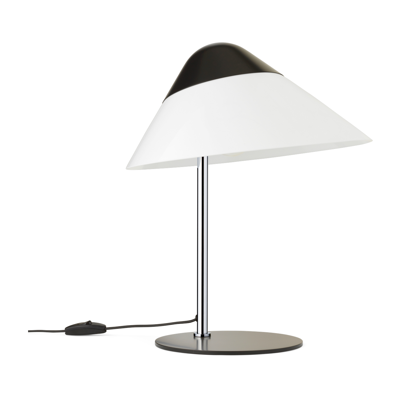 Table lamp in black steel and chrome 43cm HJW01 Opala - Carl Hansen & Søn