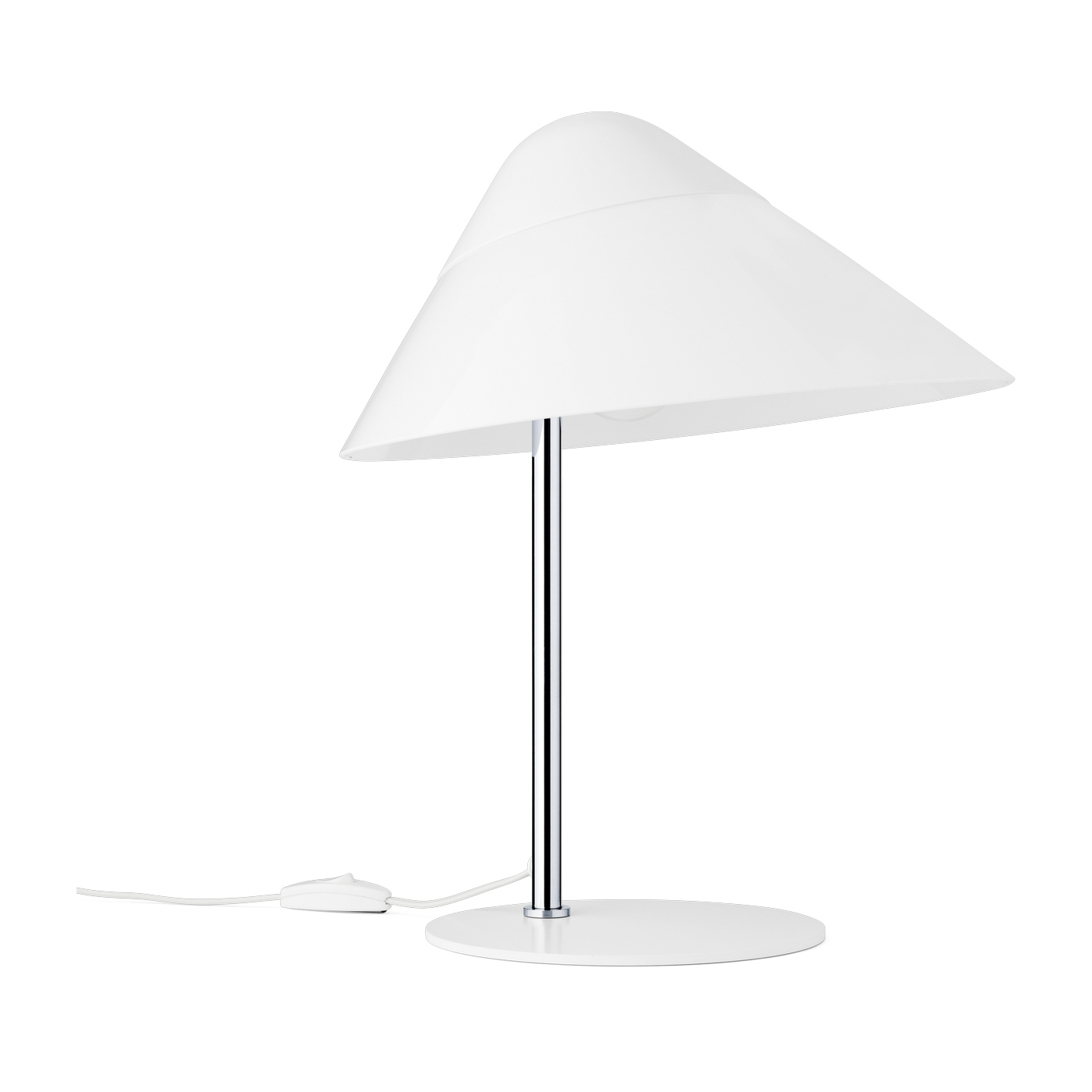 Table lamp in white steel and chrome 43cm HJW01 Opala - Carl Hansen & Søn