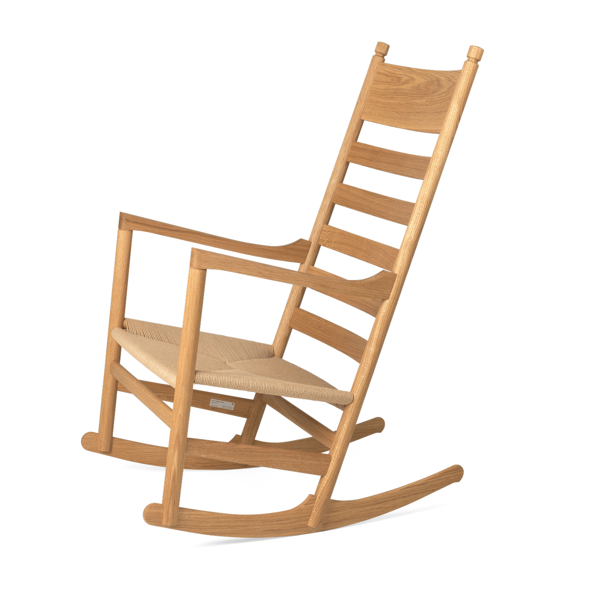 cord Sedia a dondolo in rovere oliato e sedile naturale 106 cm CH45 - Carl Hansen & Søn