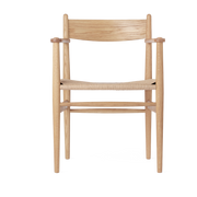 Armlehnstuhl aus geölter Eiche mit gewebter Sitzfläche 81cm CH37 - Carl Hansen & Søn