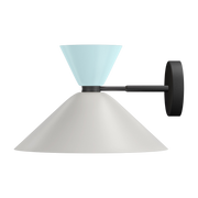 Soft blue lacquered steel wall light 37x34x22. 5cm Alphabeta - Hem