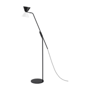 Alphabeta Lampada da terra in acciaio bianco e nero 150-170 cm Hem