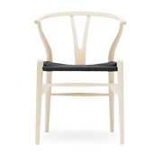 Stuhl aus geseifter Esche und gewebter Sitzfläche schwarz 76cm CH24 - Carl Hansen & Søn