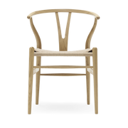 Silla de roble lacado con asiento de tejido natural 76cm CH24 - Carl Hansen & Søn