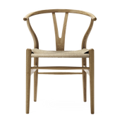 Stuhl aus geölter Eiche und naturbelassener gewebter Sitzfläche 76cm CH24 -. Carl Hansen & Søn