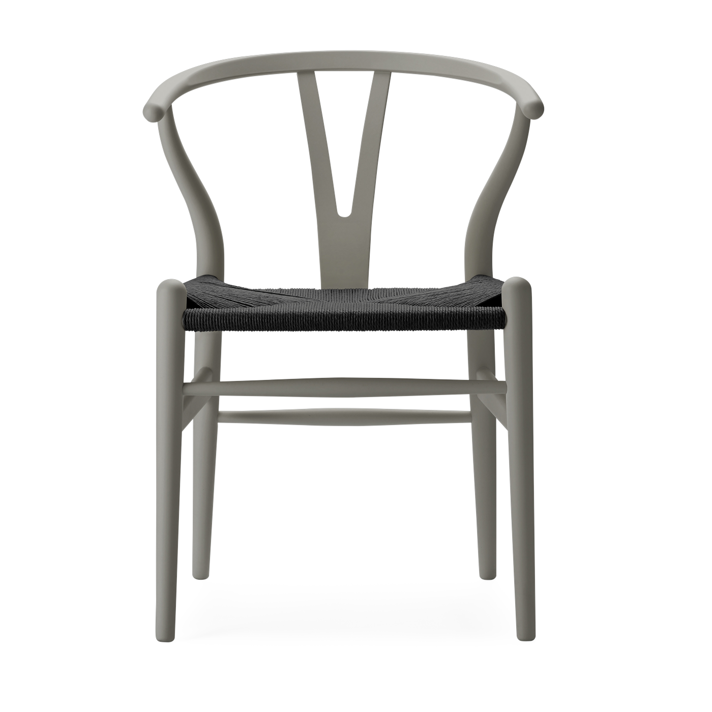 soft Sedia in faggio argilla e sedile nero intrecciato 76cm CH24 - Carl Hansen & Søn