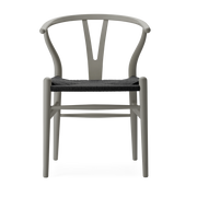 Beech chair soft clay and black woven seat 76cm CH24 - Carl Hansen & Søn