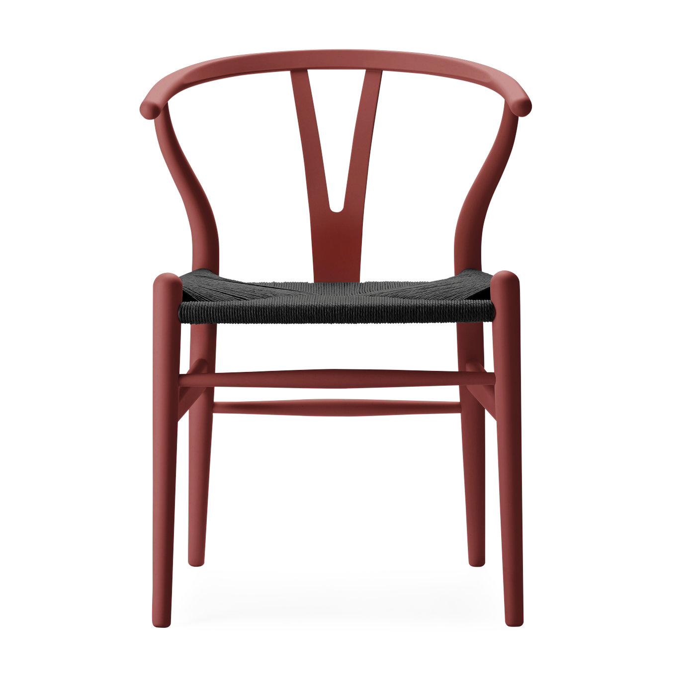 soft Sedia in faggio falu e sedile intrecciato nero 76 cm CH24 - Carl Hansen & Søn
