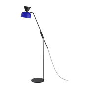 Alphabeta Lampada da terra in blu oltremare e acciaio nero 150-170cm - Hem