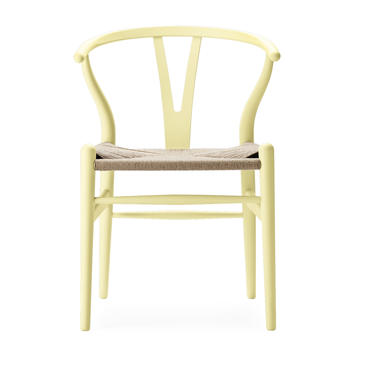 Beech chair soft hollyhock and natural woven seat 76cm CH24 - Carl Hansen & Søn