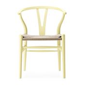 Beech chair soft hollyhock and natural woven seat 76cm CH24 - Carl Hansen & Søn