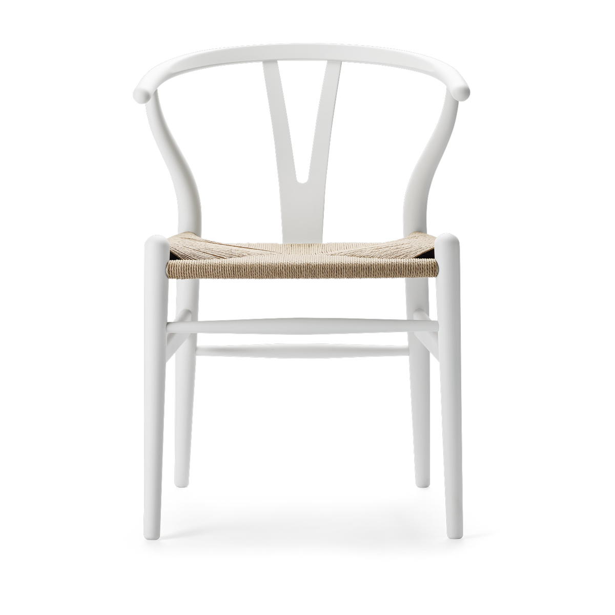 Beech chair soft natural white and natural woven seat 76cm CH24 - Carl Hansen & Søn