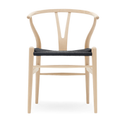 Beech chair with black woven seat 76cm CH24 - Carl Hansen & Søn