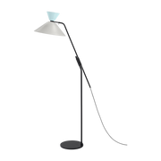 Lampadaire en acier gris et bleu clair 150-170cm Alphabeta - Hem