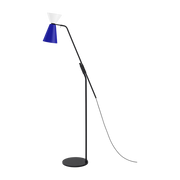 Ultramarine blue and white steel floor lamp 150-170cm Alphabeta - Hem