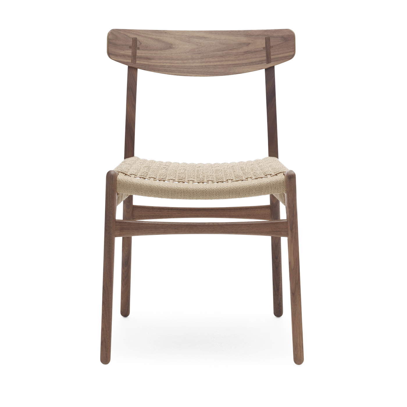 Sedia in noce oliato e sedile in tessuto naturale 78, 5 cm CH23 - Carl Hansen & Søn