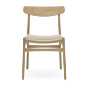 Stuhl aus geölter Eiche und naturgewebter Sitzfläche 78, 5cm CH23 -. Carl Hansen & Søn