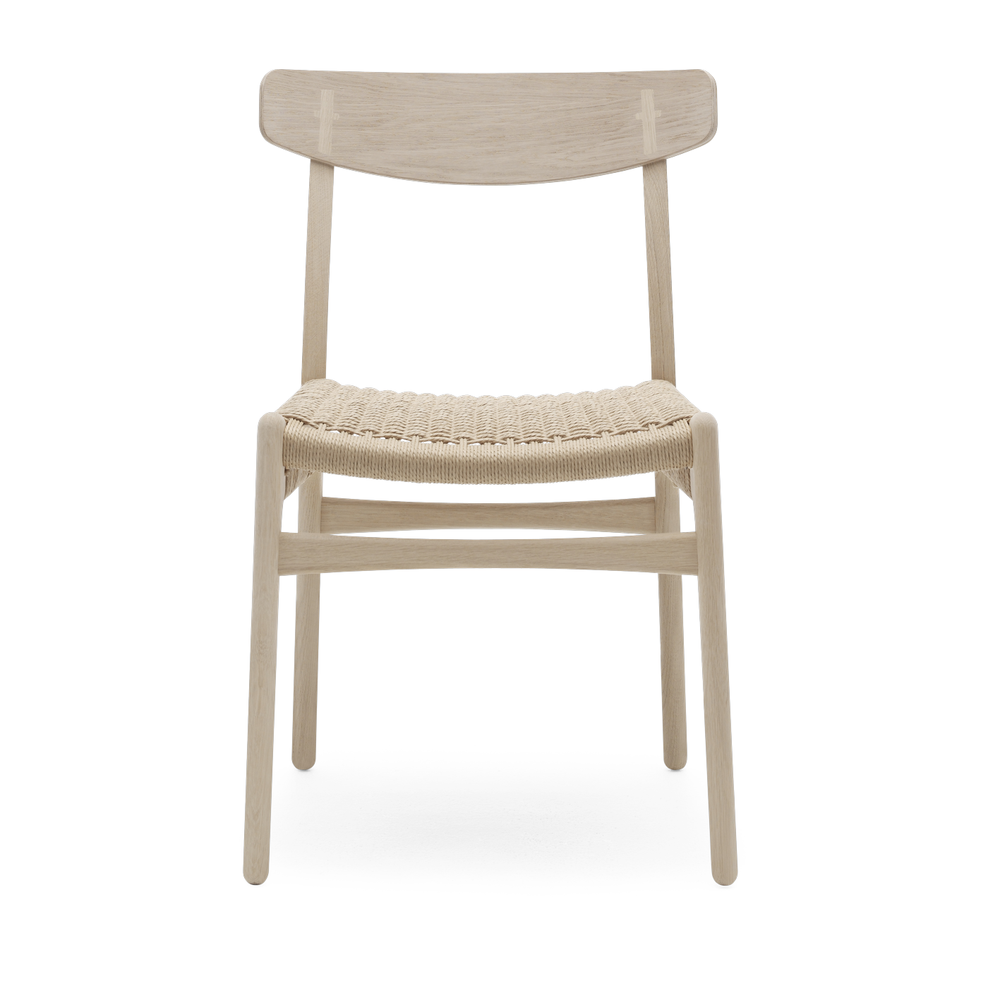 Sedia in rovere saponato con seduta intrecciata naturale 78, 5 cm CH23 - Carl Hansen & Søn