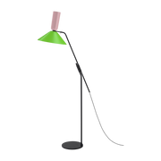 Lampadaire en acier rose et vert 150-170cm Alphabeta - Hem
