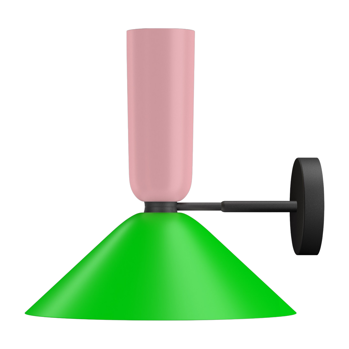 Green and pink lacquered steel wall light 37x34x35cm Alphabeta - Hem
