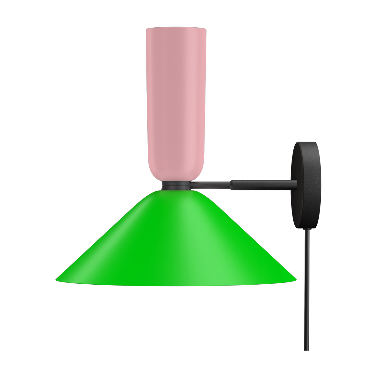 Wall light with green and pink lacquered steel cable 37x34x35cm Alphabeta - Hem