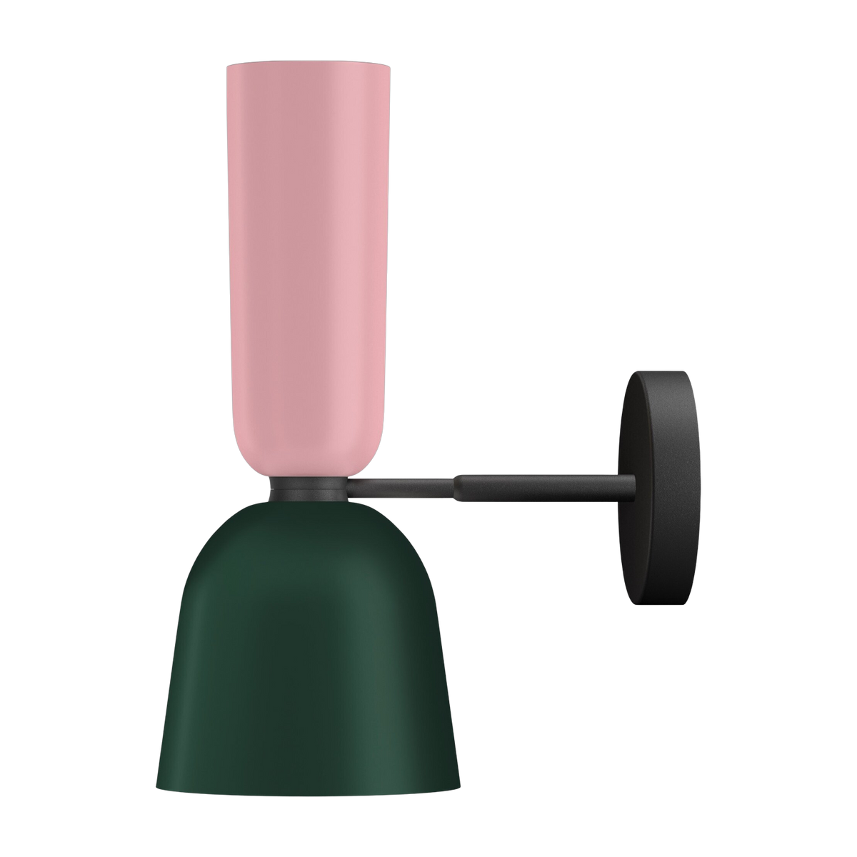 Wall light in dark green and pink lacquered steel and 28x16x37. 5cm Alphabeta - Hem