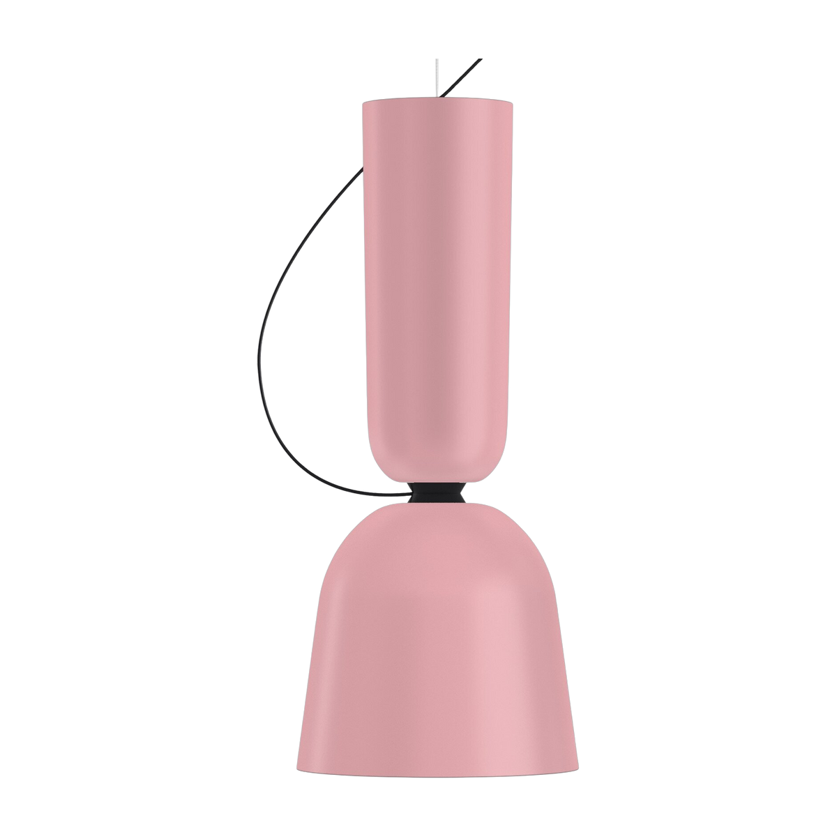 Suspension lamp in pink-lacquered steel 37. 5x16cm Alphabeta - Hem