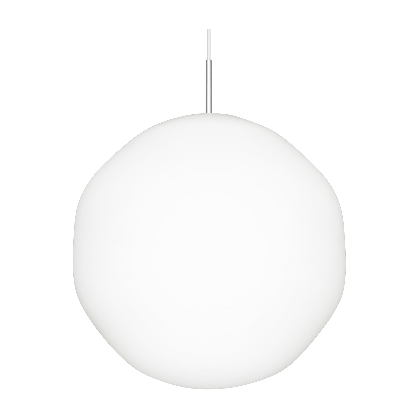 Pendant ronde large in ivory opal glass mat 49x40cm Coco - Hem